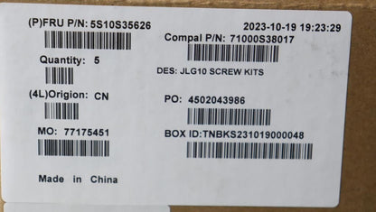 Lenovo SCREW Screw Pack C 83DV 5S10S35626