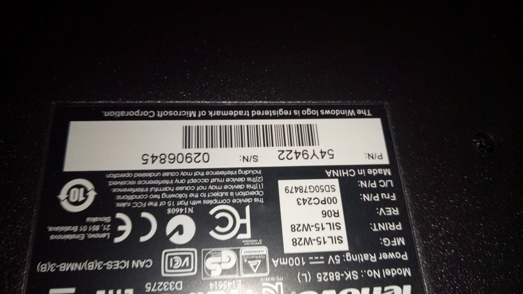 Lenovo ThinkCentre M70z M72z A70z M71z M83z M92z USB Wired Keyboard 54Y9422
