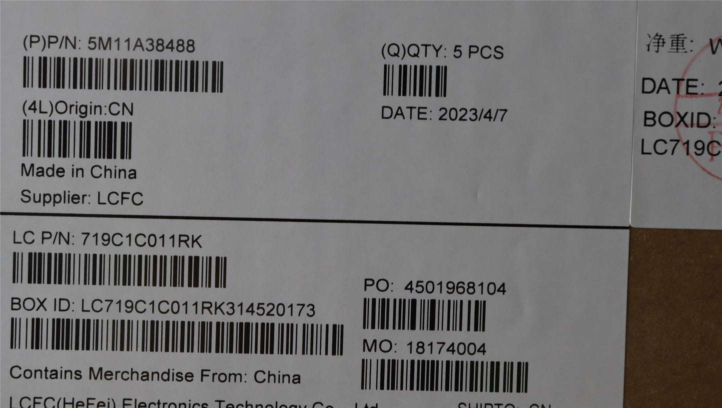 Lenovo MECH_ASM KB C RUS(PMX)PT FP US BK 5M11A38488