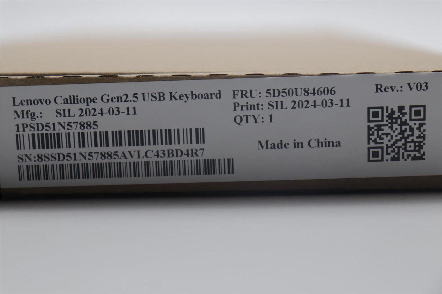Lenovo DT_KYB Calliope USB G2.5 BK_US-EU 5D50U84606