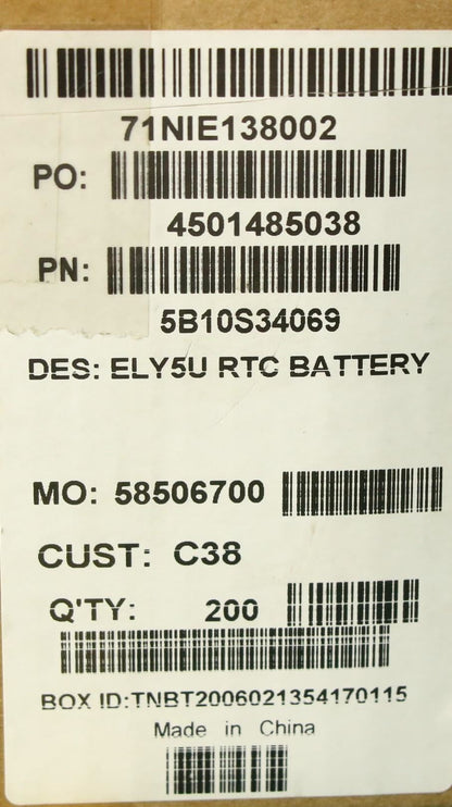 Lenovo 5B10S34069 CMOS BATTERY C 81QA