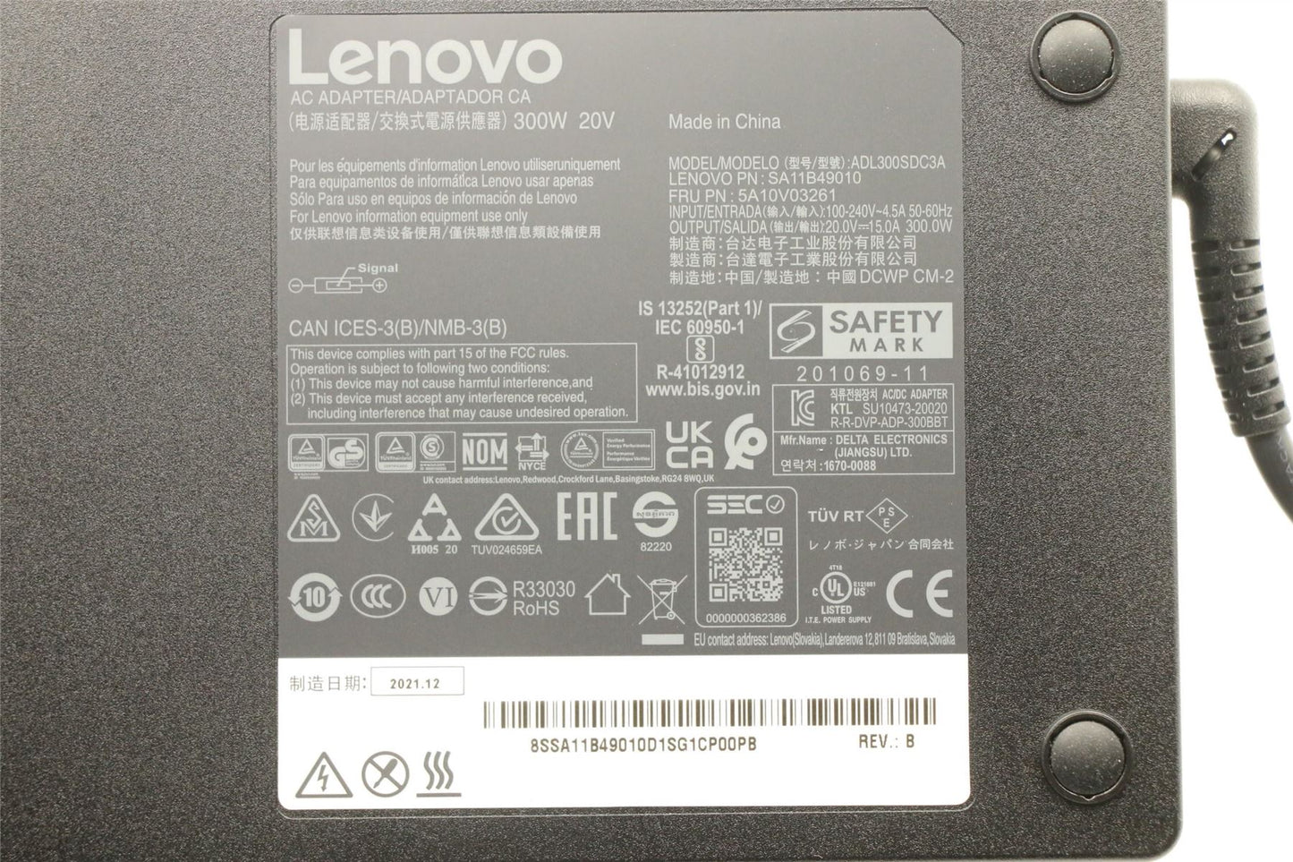 Lenovo Yoga P360 P3 7-27ACH6 AC Charger Adapter Power supply Black 5A10V03261