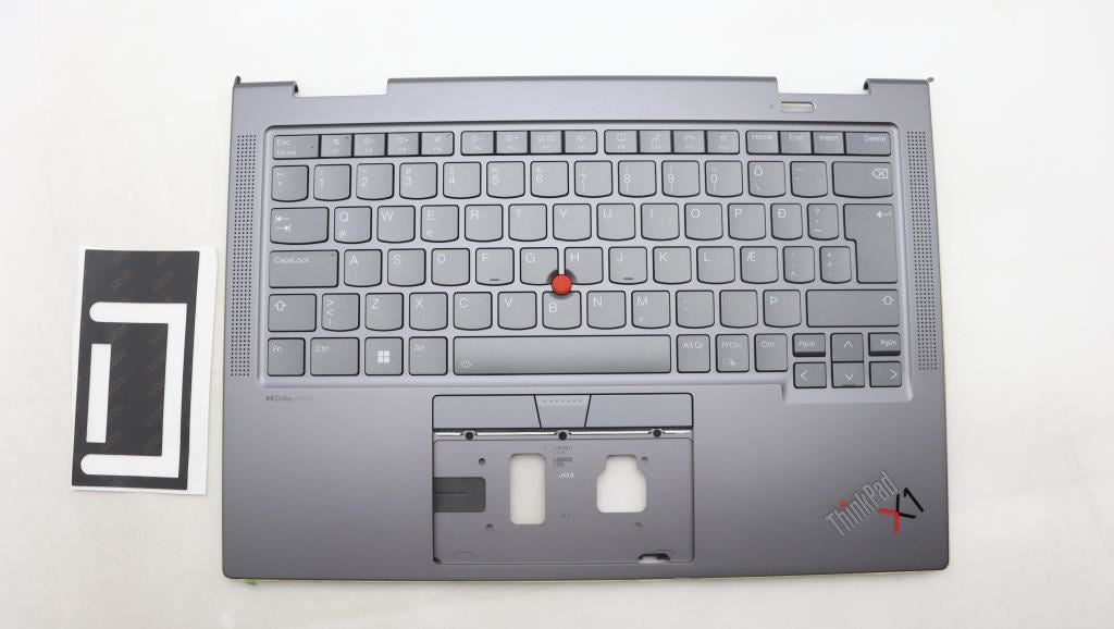 Lenovo ThinkPad X1 8th Gen Keyboard Palmrest Top Cover Icelandic Grey 5M11H62284