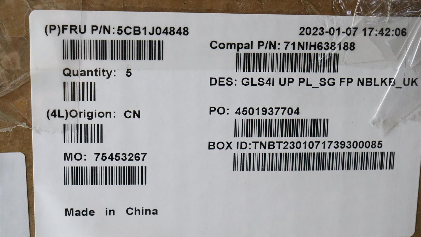 Lenovo UpperCaseASM_UKE C82SD PLSG FPNBL 5CB1J04848