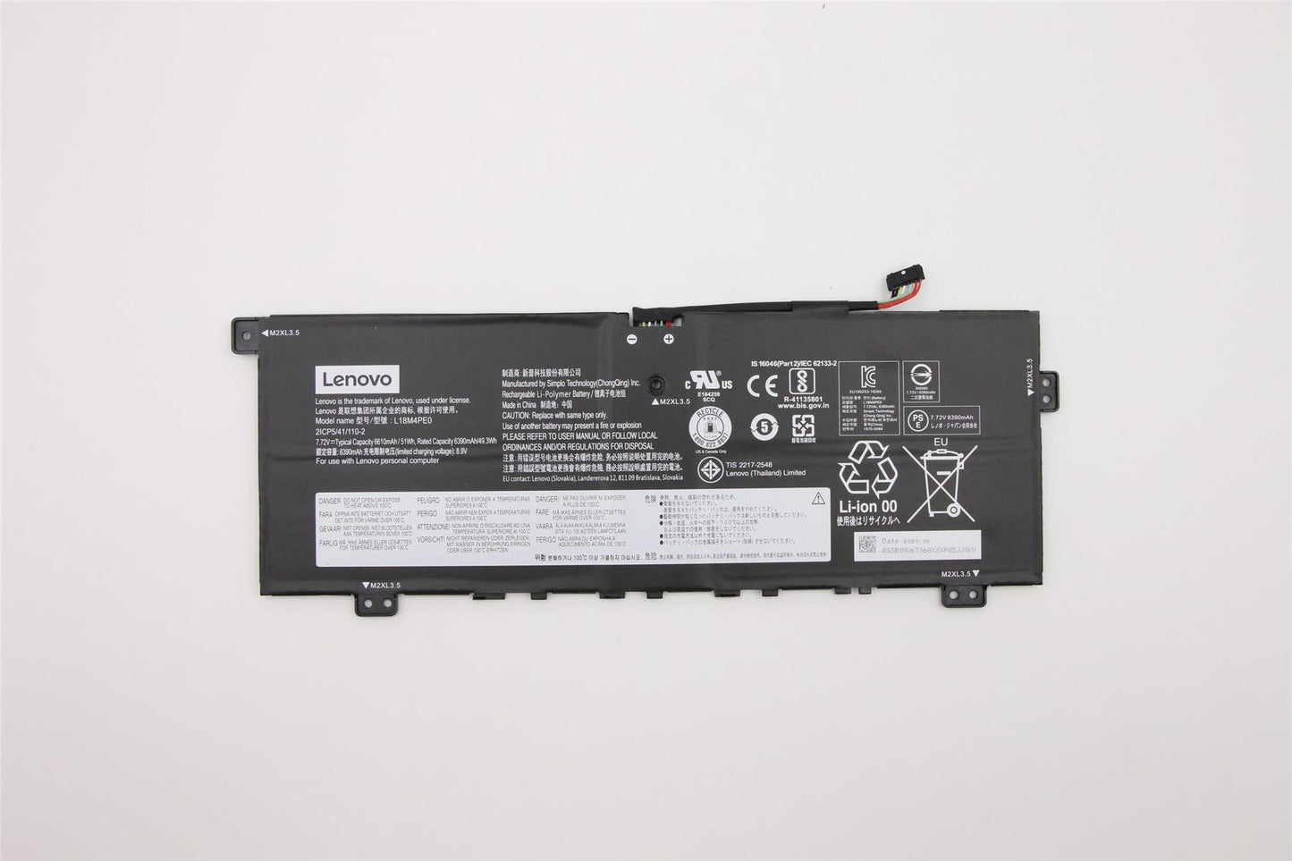 Lenovo IdeaPad C740-14IML 4G-14Q8C05 5G-14Q8X05 Battery 7.72V 51Wh 5B10U40210