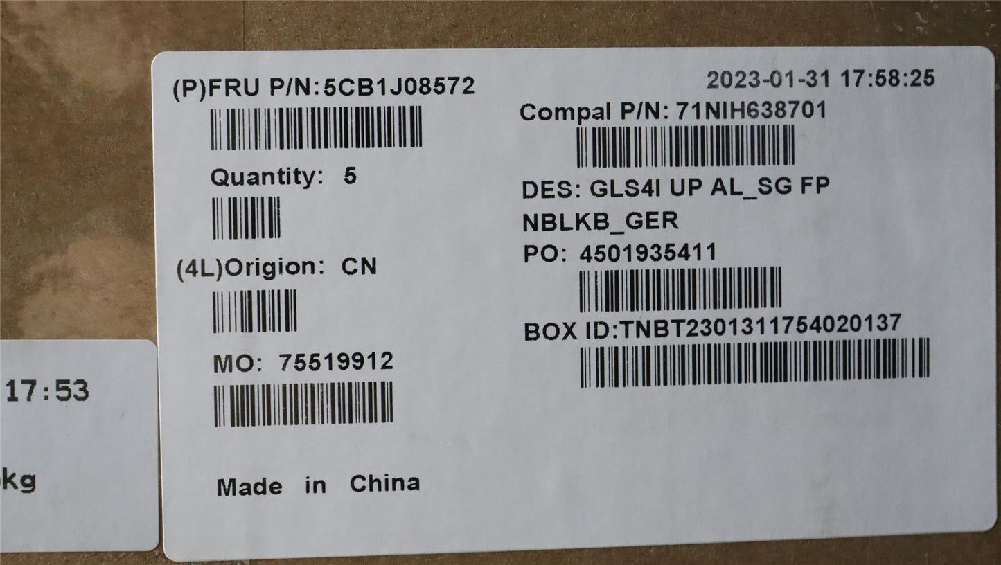 Lenovo UpperCaseASM_GER C82SD ALSG FPNBL 5CB1J08572