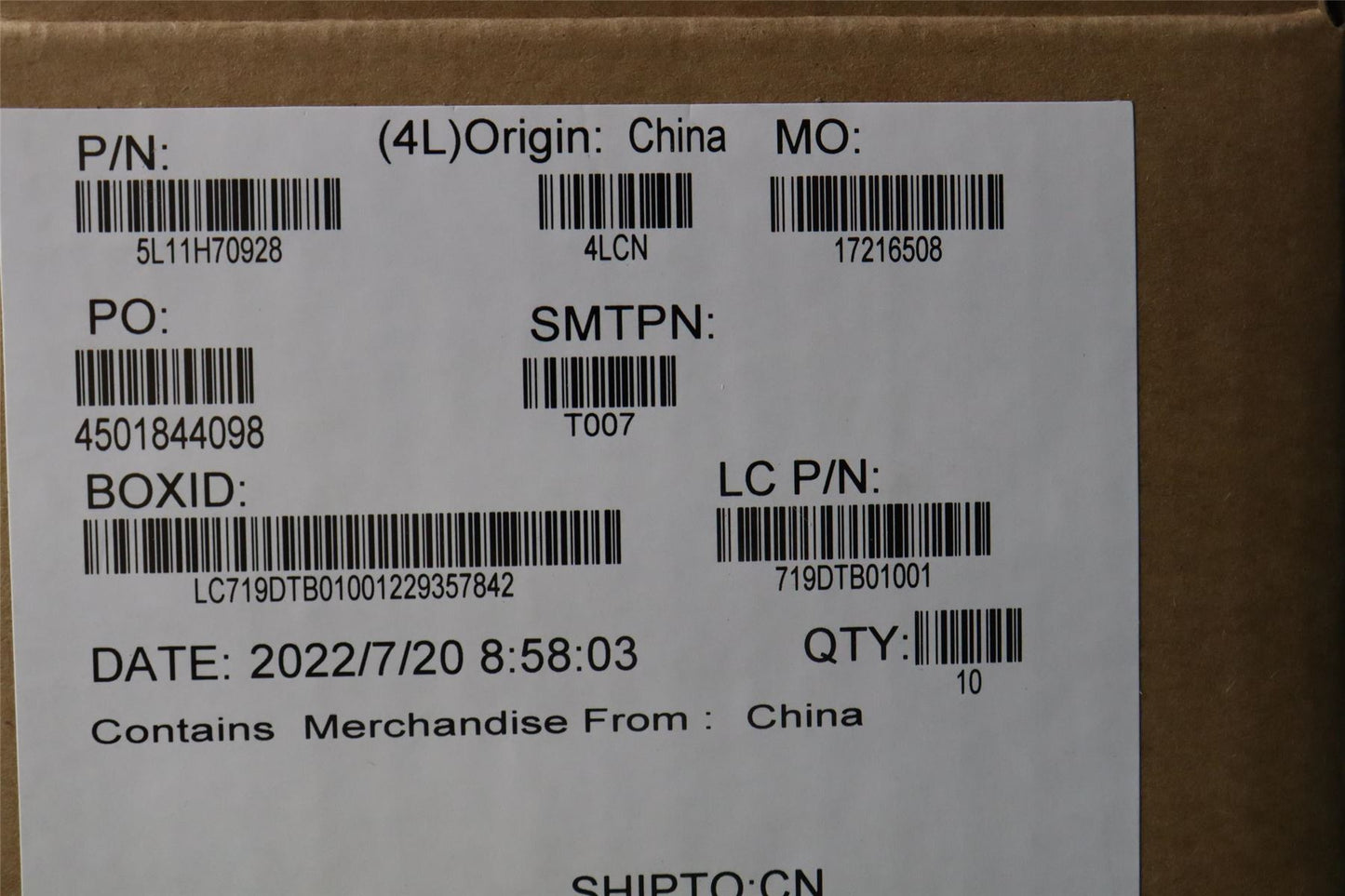 Lenovo LABEL FRU LABEL KITS ASM 5L11H70928