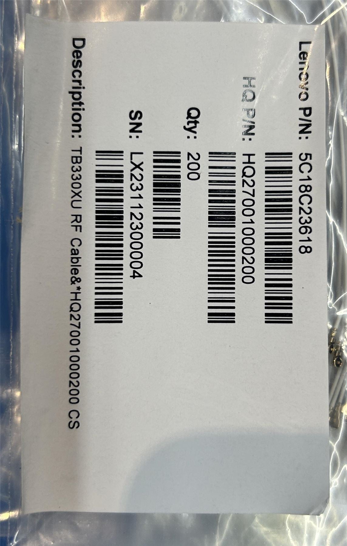 Lenovo TB330XU RF Cable&*HQ27001000200 CS 5C18C23618