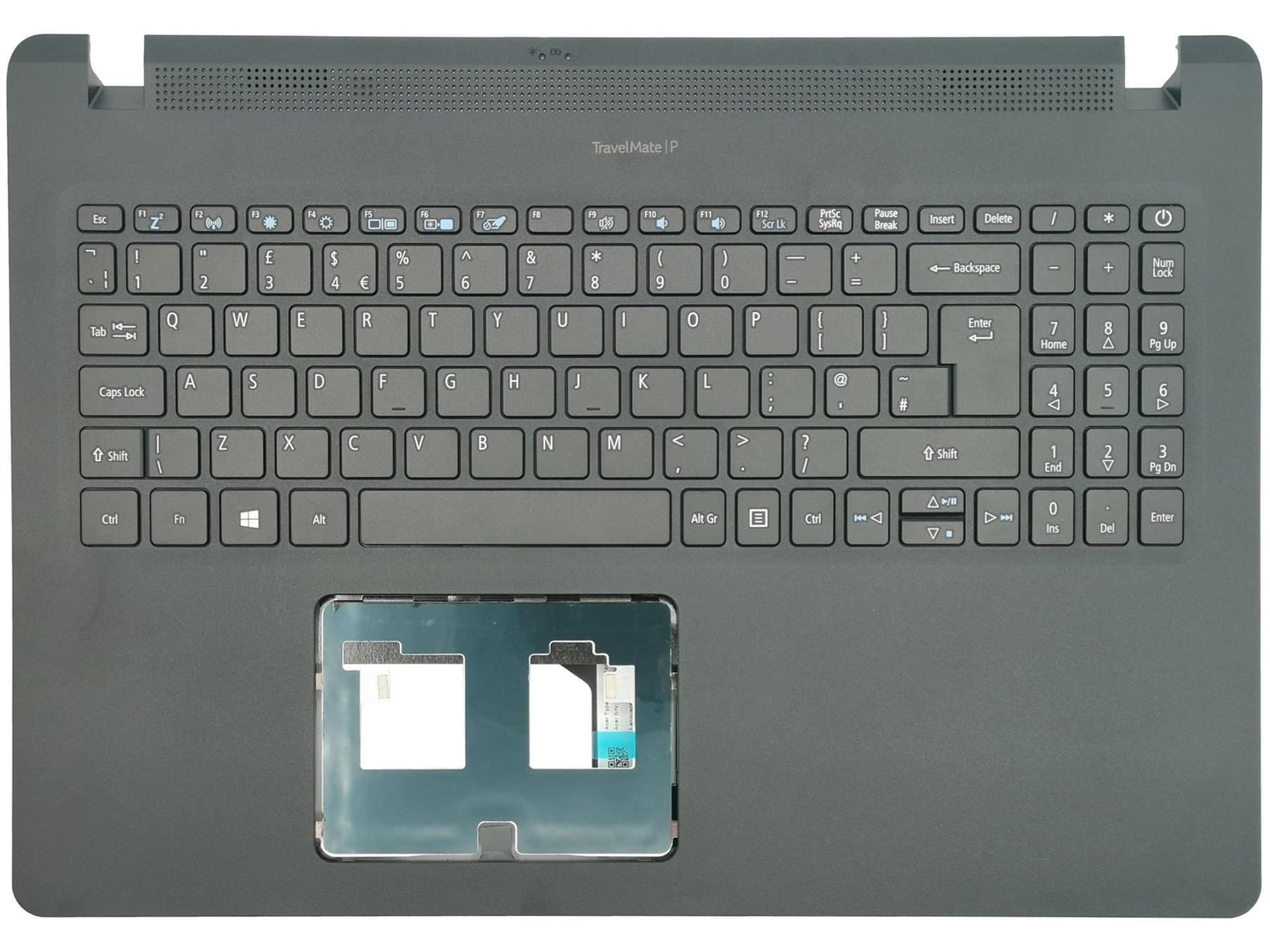 Acer Travelmate P214-51 P215-51 Palmrest Cover Keyboard UK Black 6B.VJ9N5.024