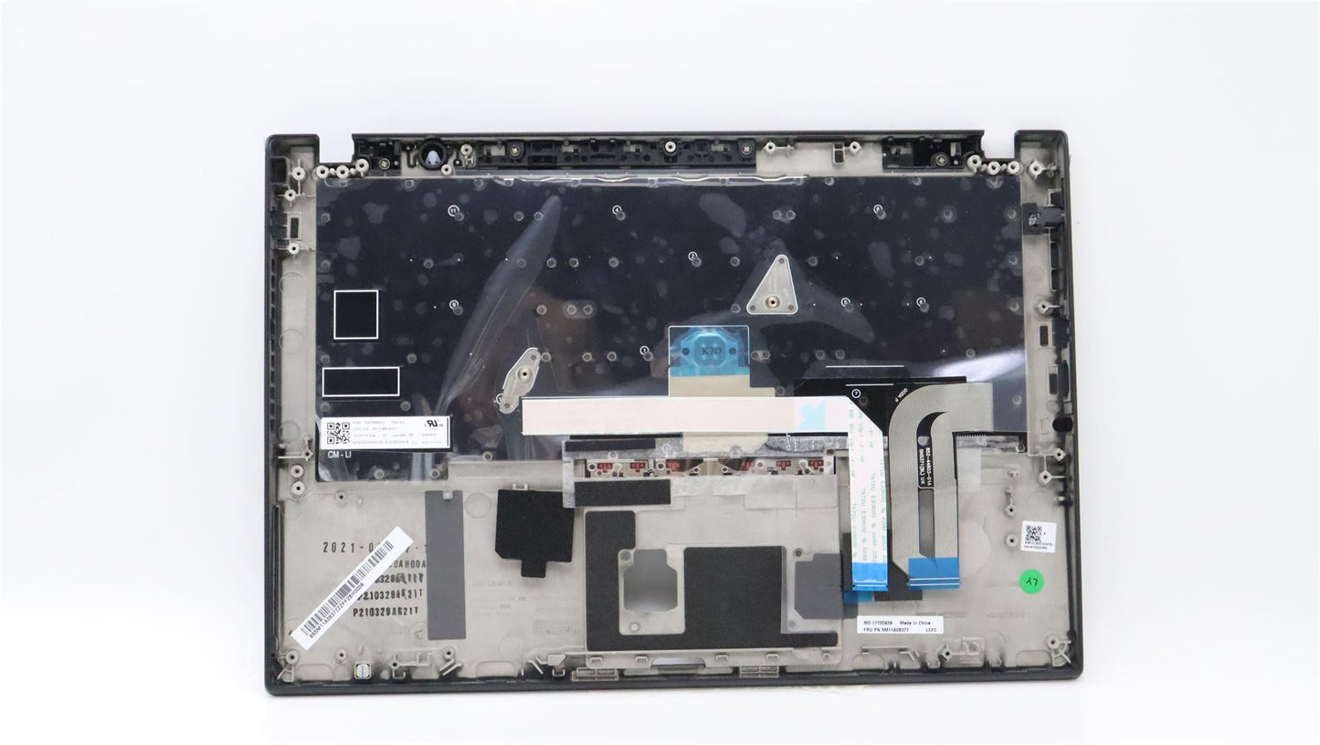 Lenovo ThinkPad T495s Keyboard Palmrest Top Cover Belgian Black 5M11A08377