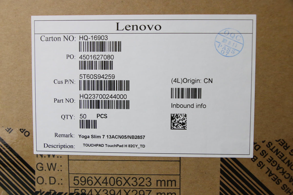 Lenovo H 82CY_TD Touchpad Board 5T60S94259