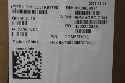 Lenovo CARDPOP FRU Cook-2 I/O Board 5C51R91750