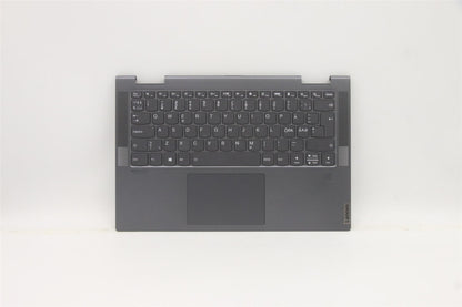 Lenovo Yoga 7-14ITL5 Keyboard Palmrest Top Cover Norwegian Black 5CB1A14284