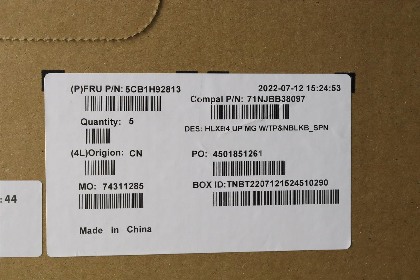 Lenovo Upper Case ASM_SPA C21DK MGNBL 5CB1H92813