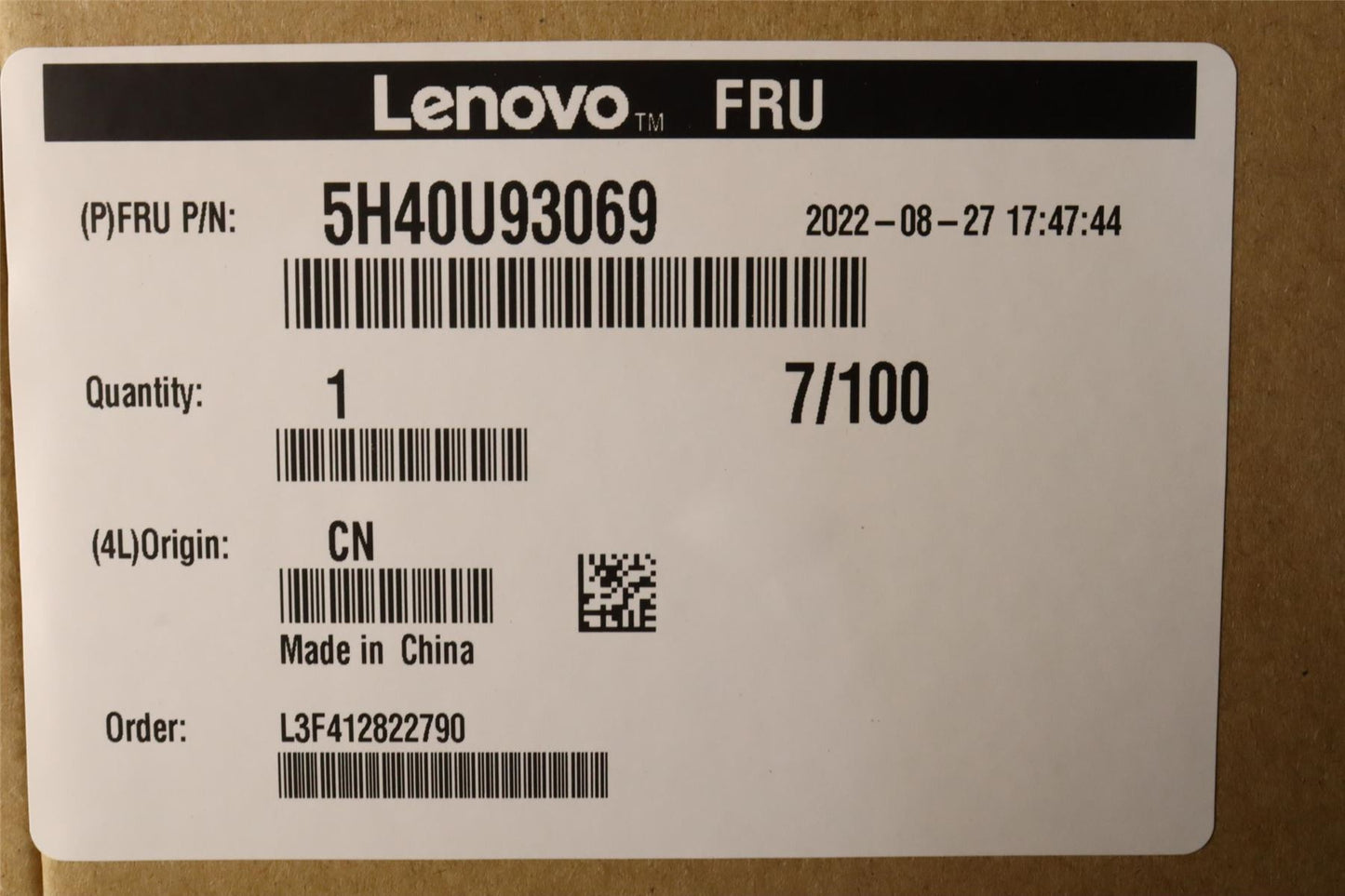 Lenovo HEATSINK 65W CPU heatsink Ultra 5H40U93069