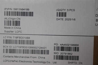 Lenovo MECH_ASM FRU KB HUN BL(TRI)UK Bk 5M11N94192