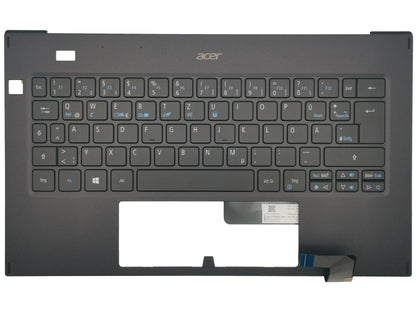 Acer Swift SF714-52T Palmrest Cover Keyboard German Black Backlit 6B.H98N7.011