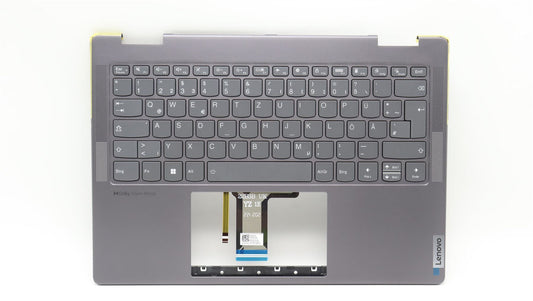 Lenovo Yoga 7 14IRL8 Keyboard Palmrest Top Cover German Storm Grey 5CB1L40806