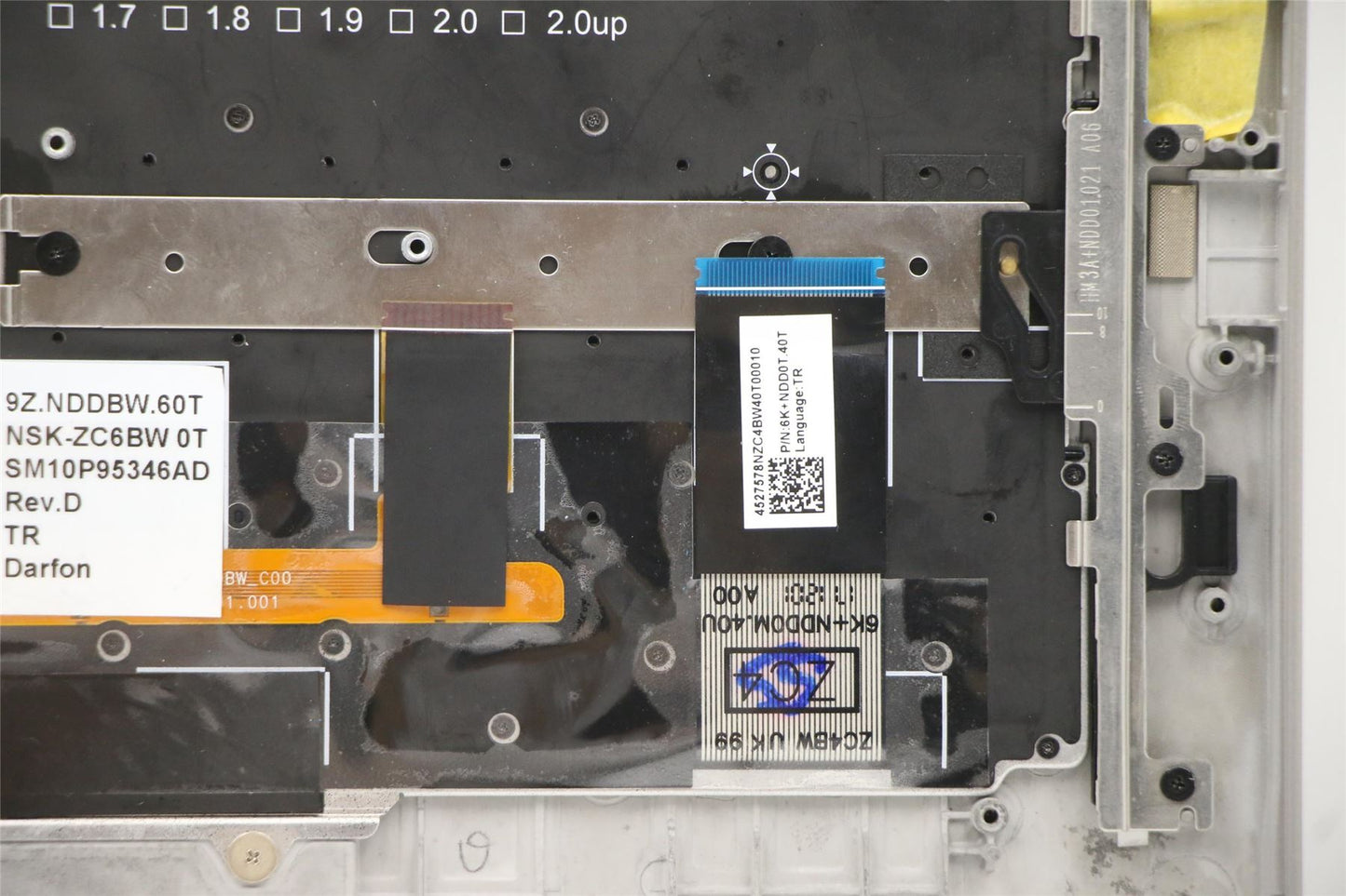 Lenovo MECH_ASM Ccover,SLV,KBD TR,CBL,DFN-FUYU 01LX973