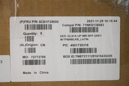 Lenovo UpperCaseASM_LA SPA C82R0 NFP CG 5CB1F28500