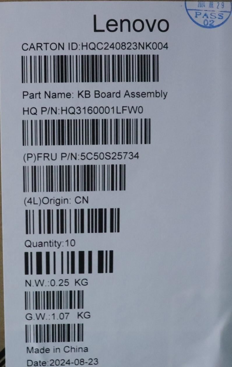 Lenovo CARDPOP H 21NH USB Board 5C50S25734