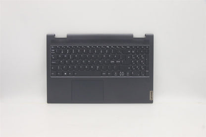 Lenovo Yoga 7-15ITL5 Keyboard Palmrest Top Cover Nordic Black Backlit 5CB1A22476