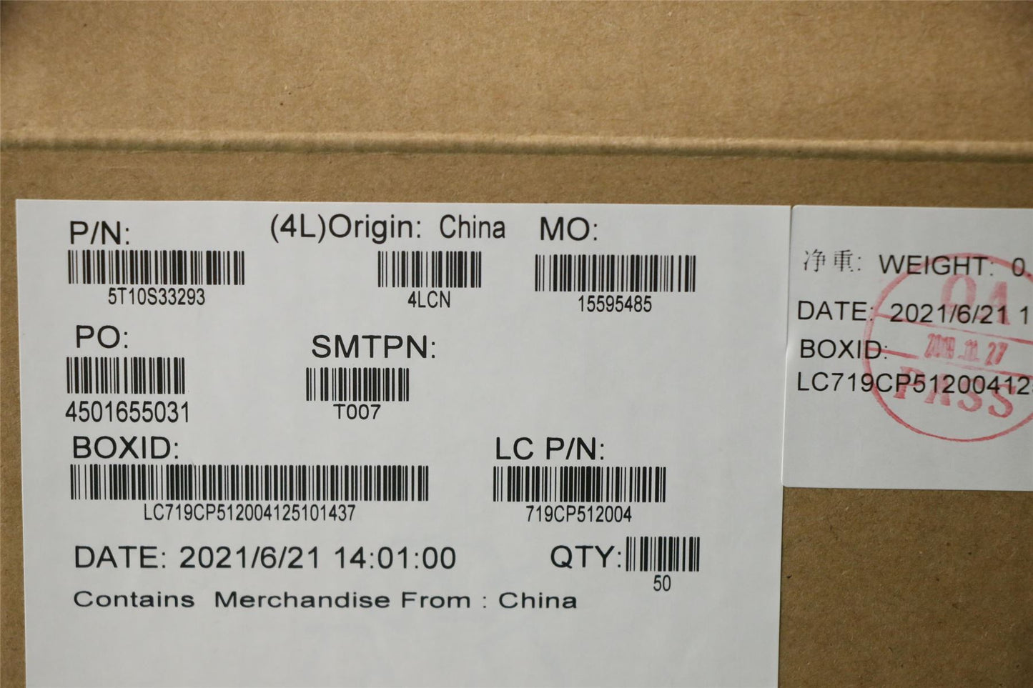 Lenovo TAPE Mylar L 20YN POWER/B_MYLAR 5T10S33293