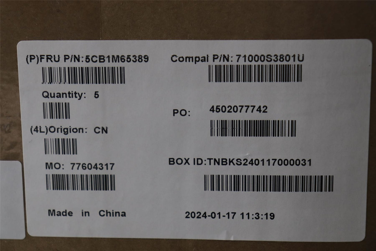 Lenovo COVER Upper Case ASM_BEL C 83DV BLWH 5CB1M65389
