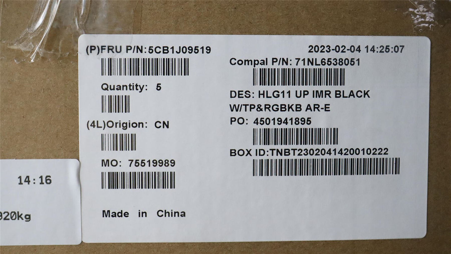 Lenovo IdeaPad 3 16IAH7 Palmrest Cover Touchpad Keyboard Arabic Black 5CB1J09519