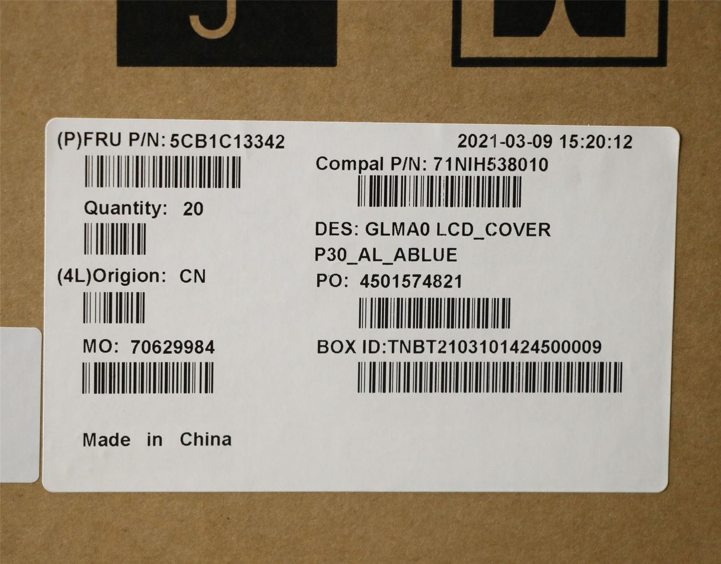 Lenovo IdeaPad 5-14ITL05 5-14ALC05 LCD Cover Rear Back Housing Black 5CB1C13342