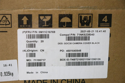 Lenovo MECH_ASM Back housing for camera,BLK,24 5M11C16769
