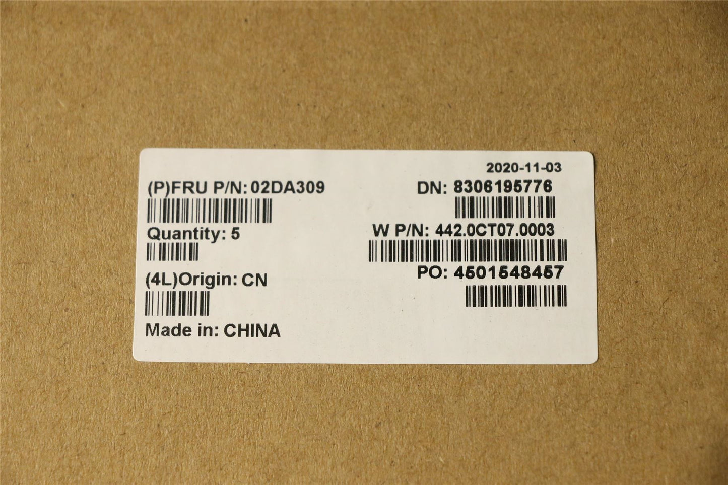 Lenovo 02DA309 MECHANICAL FRU Pen dummy BK