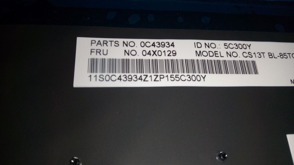 Lenovo CS13T, TR, CHY, Backlit Turkish Keyboard 04X0129