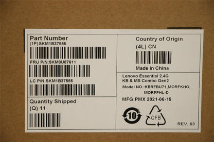 Lenovo Primax R71_G2 2.4G BKG RU_CY 5KM0U87611