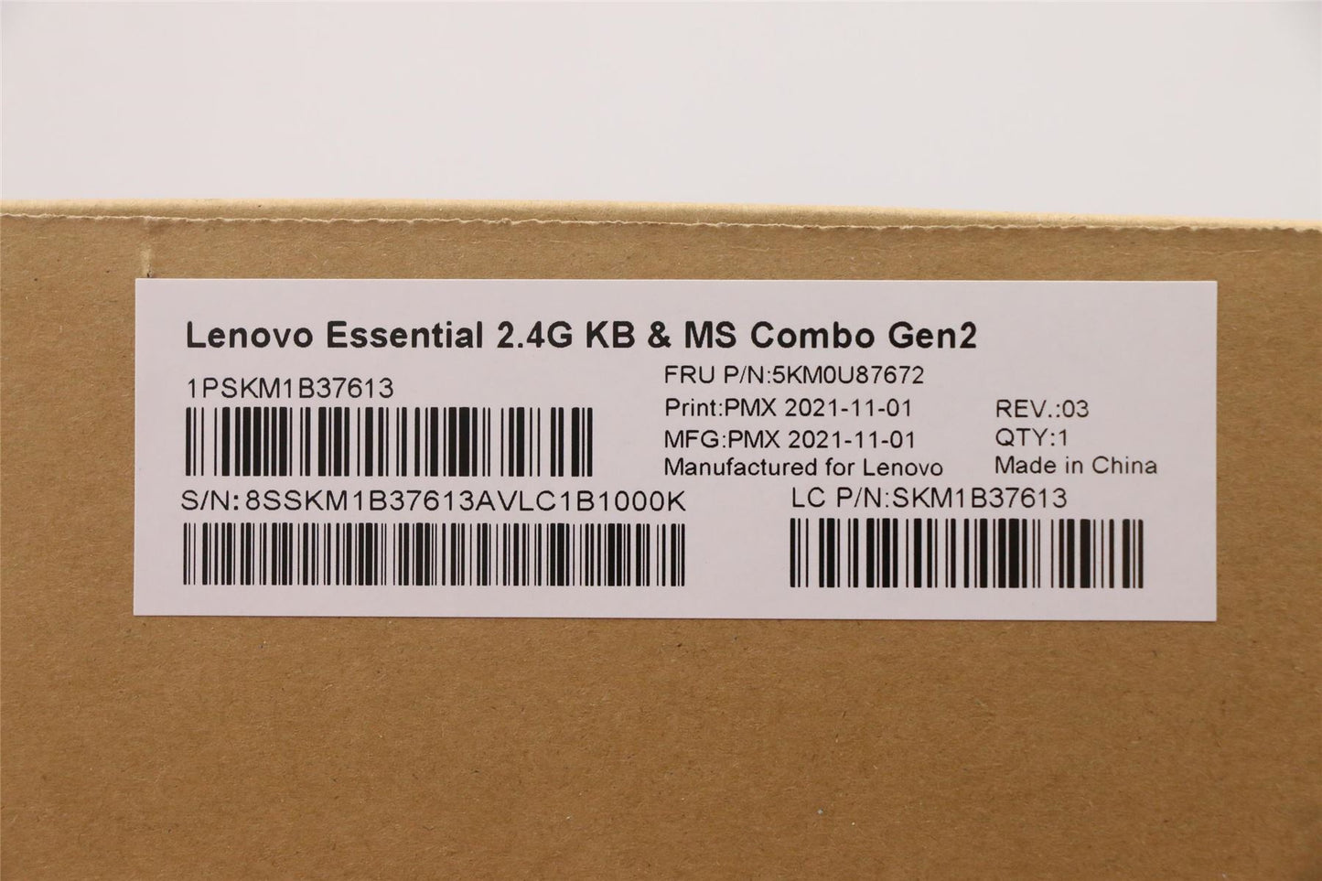 Lenovo WL KM Calliope BK Euro ENG 5KM0U87672