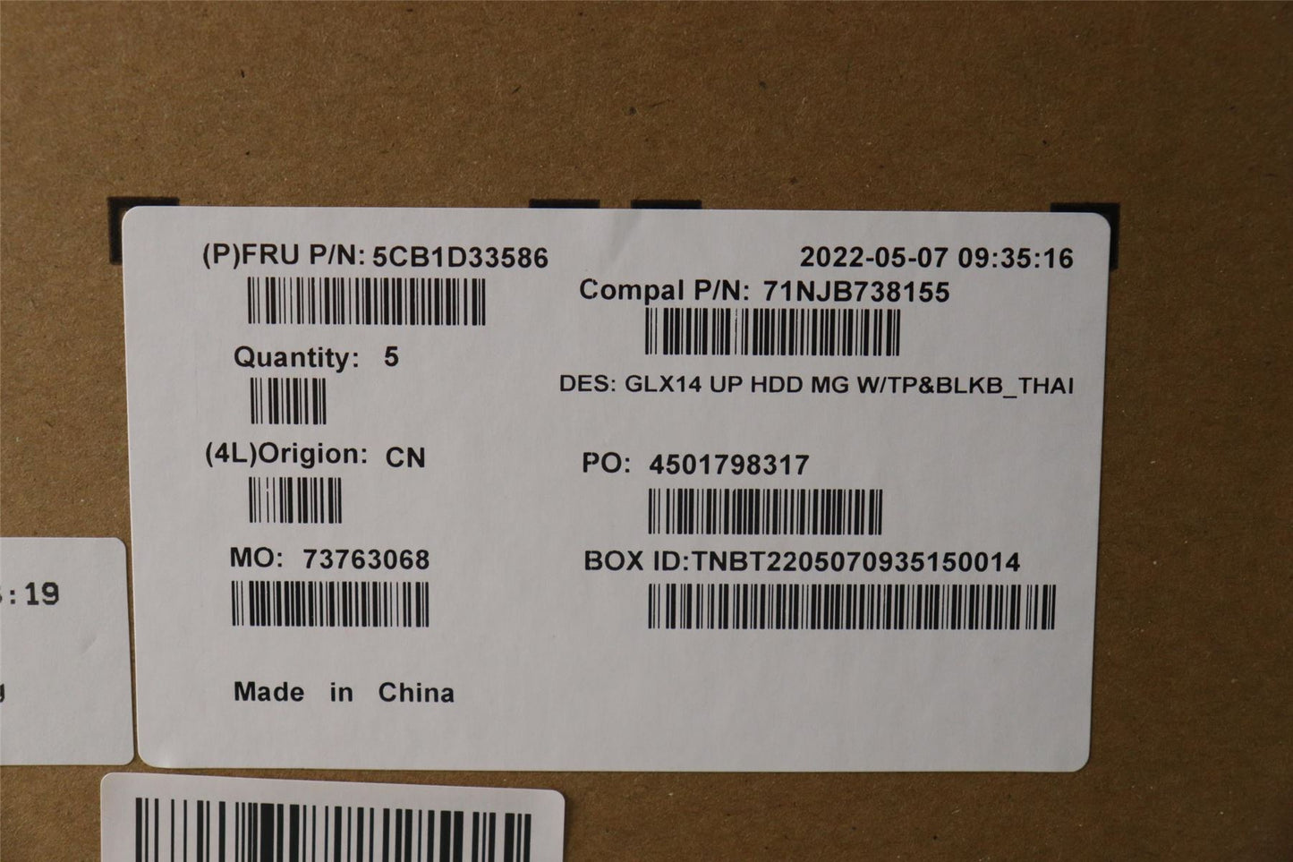 Lenovo Upper Case ASM_THAI C 21A3 HDMGBL 5CB1D33586