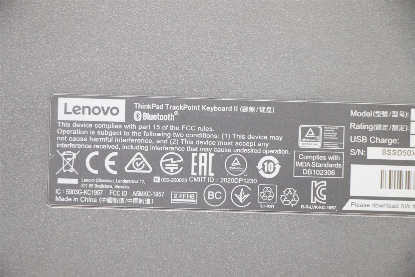 Lenovo TrackPoint KBD-Italian 5D50X49578