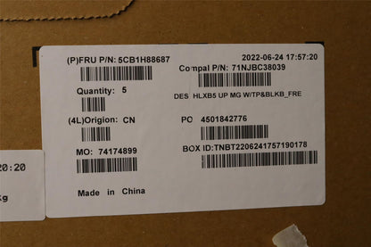 Lenovo ThinkBook 15 G4 ABA Palmrest Cover Touchpad Keyboard French 5CB1H88687