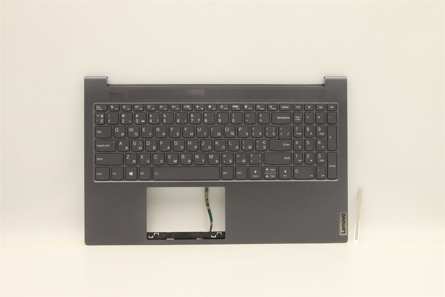 Lenovo Yoga 7-15ITL05 Keyboard Palmrest Top Cover Ukrainian Grey 5CB1B10139