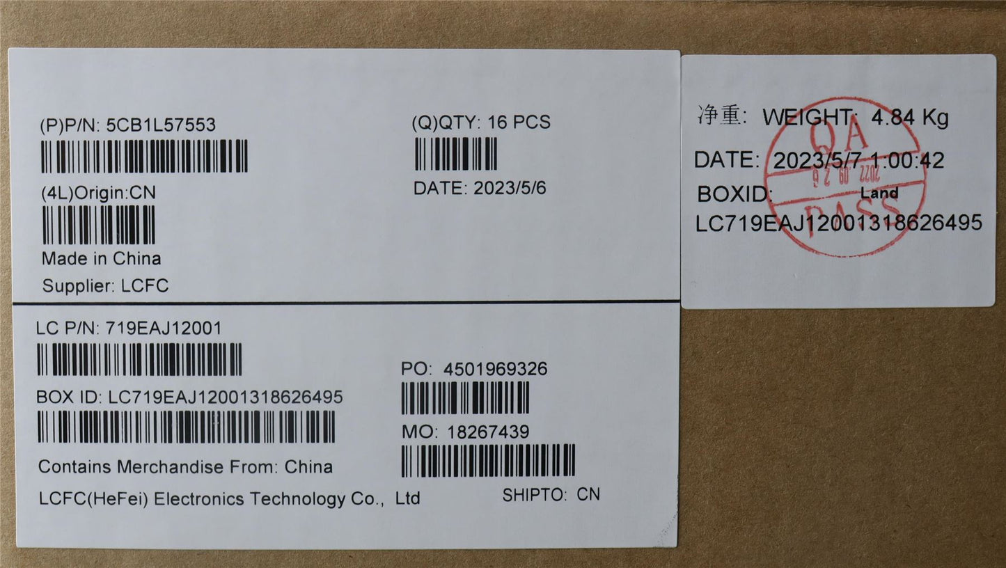 Lenovo FRU 14eG3_D_COVER_15W_ASSY 5CB1L57553