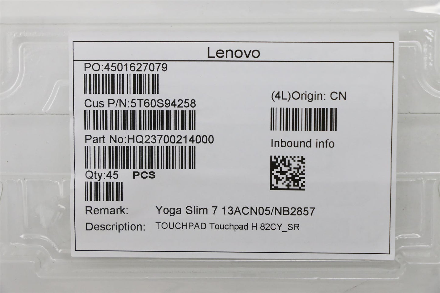 Lenovo Yoga 7-13ACN05 Trackpad Touchpad Cable Silver 5T60S94258