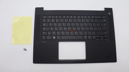 Lenovo ThinkPad P1 Gen 6 Keyboard Palmrest Top Cover Belgian Black 5M11L89031