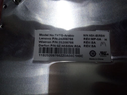 Lenovo DFT4TQ Arabic101Keyblack frame KBD Keyboard 25209766