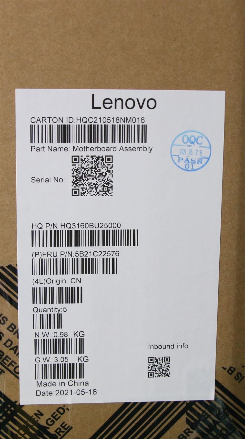 Lenovo IdeaPad 5 16ACH6 Motherboard Mainboard UMA AMDR55600H 8G 5B21C22576