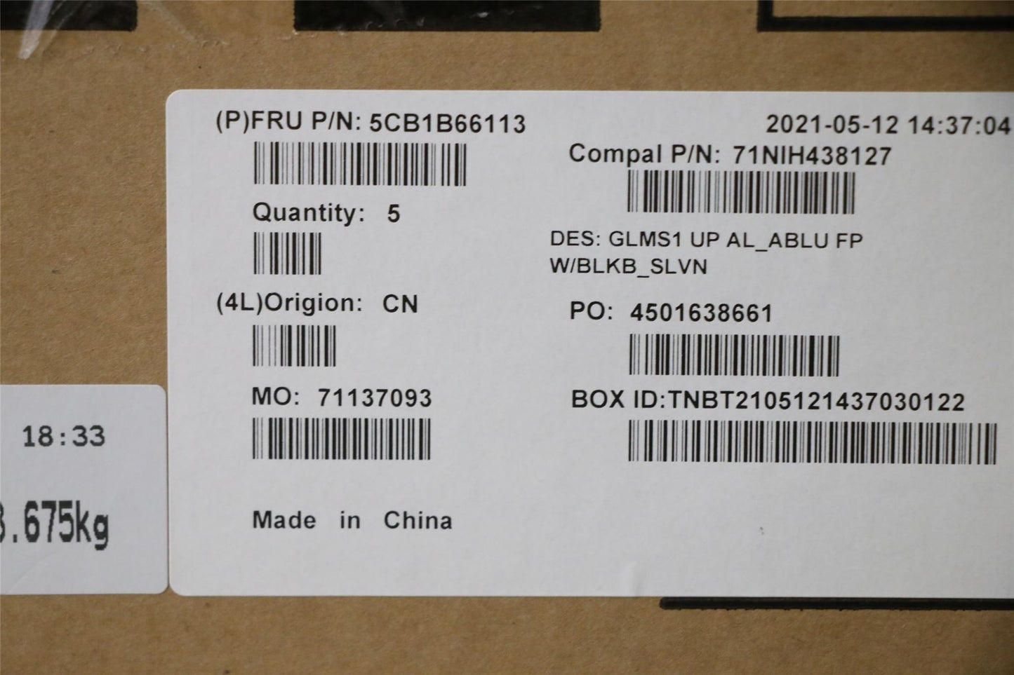 Lenovo IdeaPad 5 14ITL05 Palmrest Cover Touchpad Keyboard Slovenian 5CB1B66113