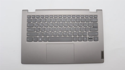Lenovo Yoga 14s G3 IRU Palmrest Cover Touchpad Keyboard Arabic Grey 5CB1L43731