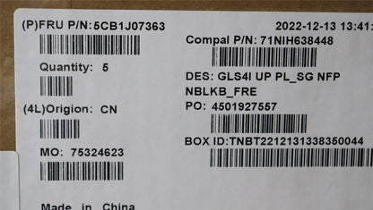 Lenovo UpperCaseASM_FRA C82SD PLSG NFPNBL 5CB1J07363