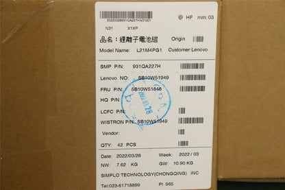Lenovo ThinkPad L13 3 L13 4 Battery 5B10W51849