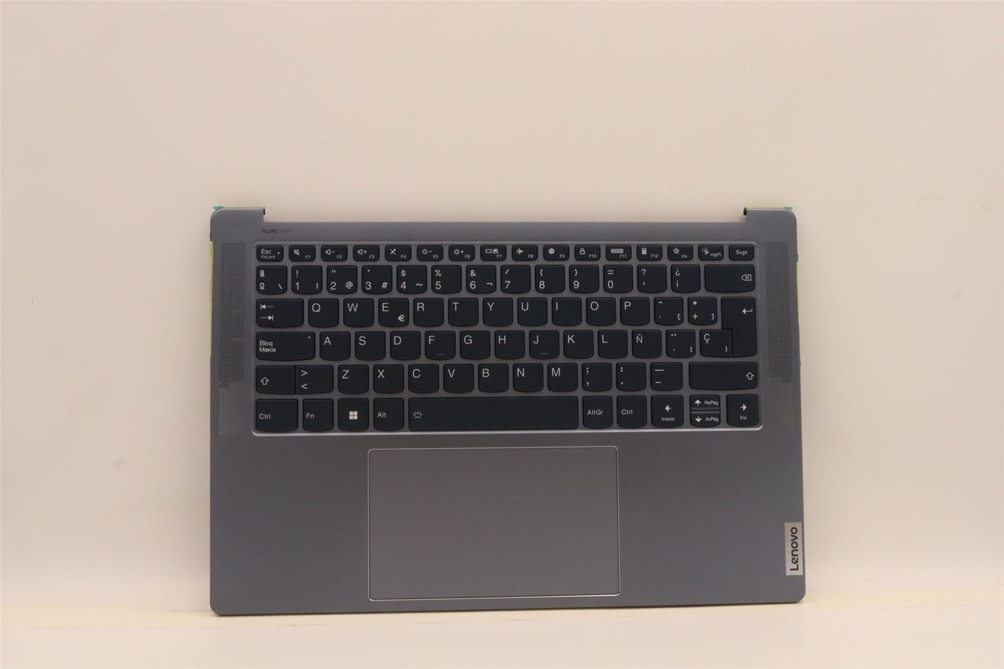 Lenovo Yoga 7 14IAH7 Palmrest Cover Touchpad Keyboard Spanish 5CB1J23825