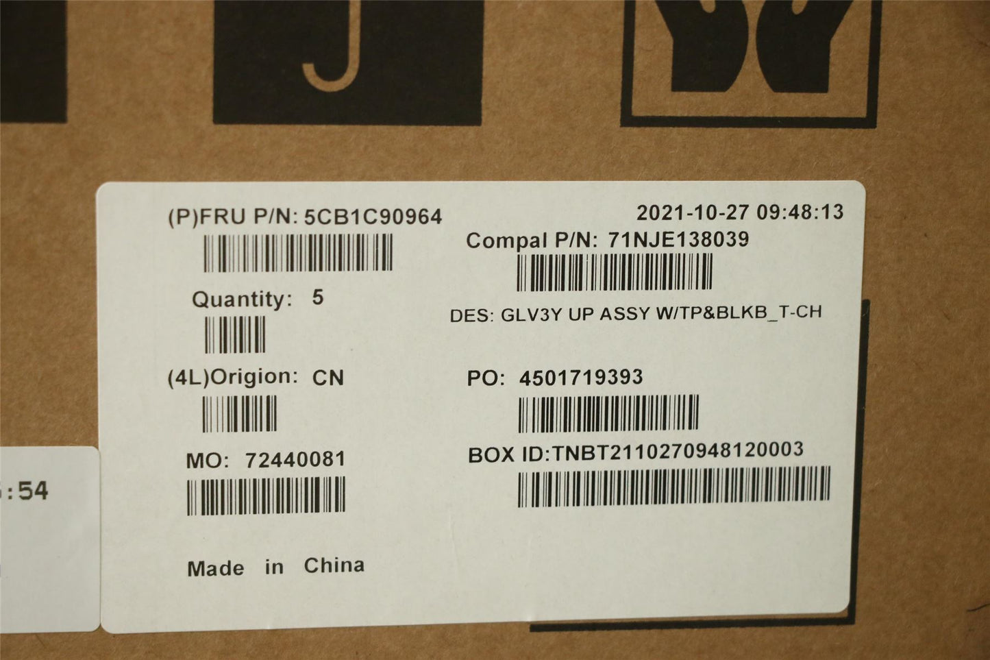 Lenovo Upper Case ASM_TC C 20WE BLKB N 5CB1C90964